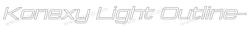 Konexy Light Outline字体转换